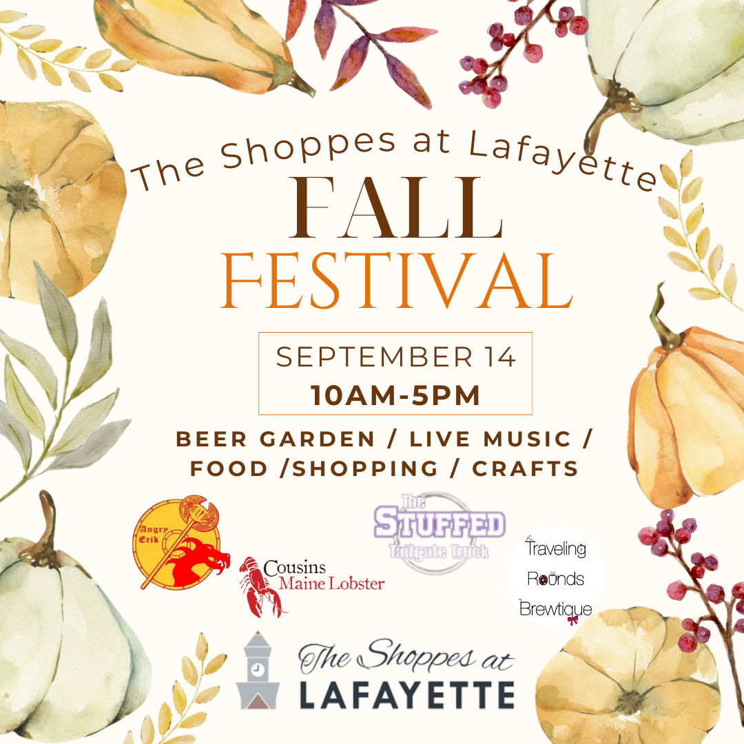 Advertisement for the Fall Festival at The Shoppes at Lafayette