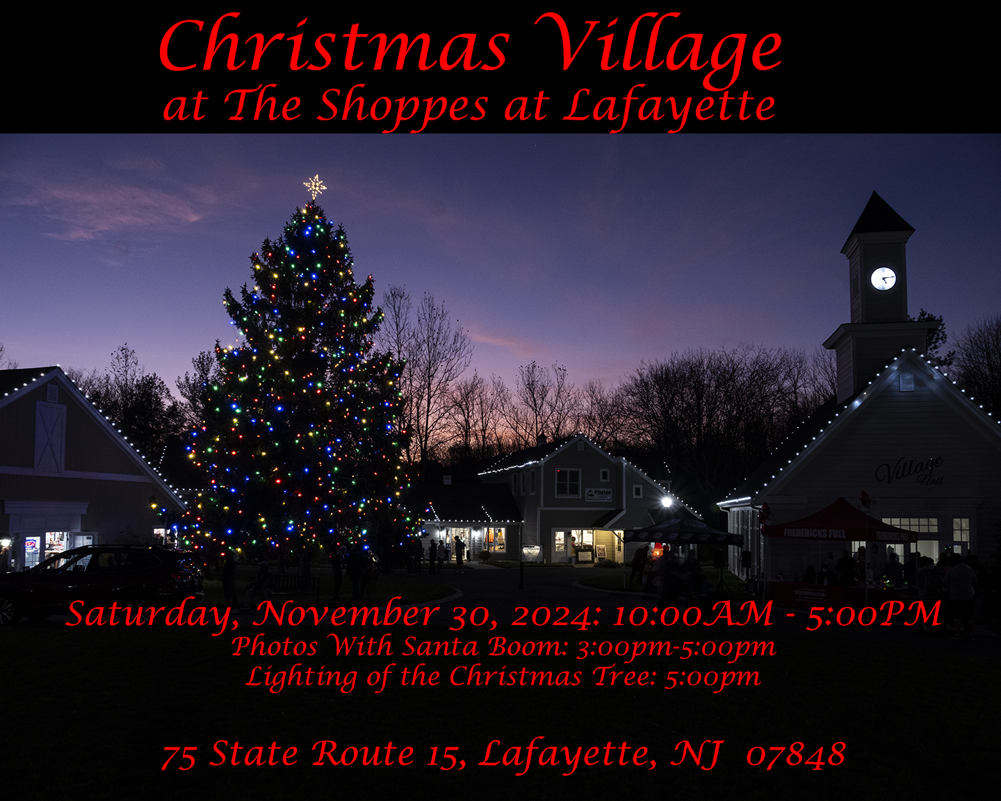 80 ft Christmas Tree with Village Hall 2024 Post Photo -2 copy