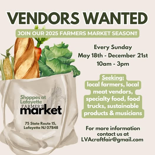 ADVERTISEMENT FOR THE FARMER / ARTISAN MARKET AT THE SHOPPES AT LAFAYETTE EVERY SUNDAY MAY 18 TO DEC 21